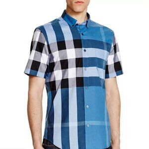 Burberry (Authentic) Men's Fred Short Sleeve Slim Fit Button-Down Shirt